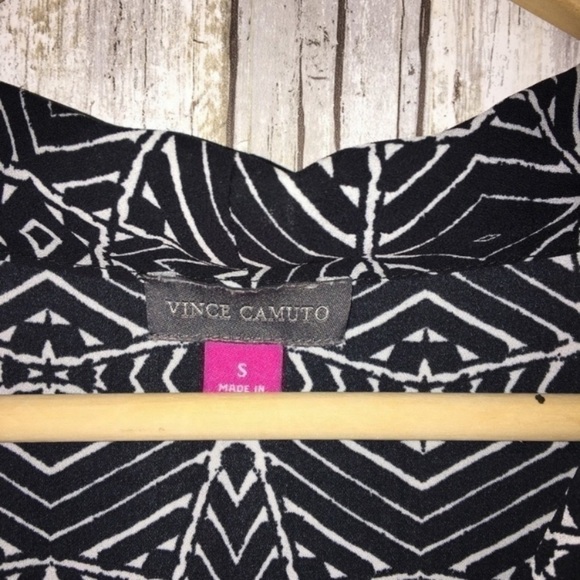 Vince Camuto Black & White High Low Sleeveless Blouse - Picture 5 of 5